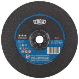 Tyrolit depressed-centre cutting disc 230×3×22.23 mm A30 PREMIUM steel/stainless steel